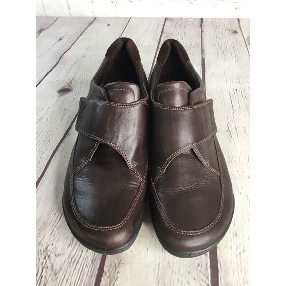 Ecco Women's Loafers Slip On Shoes Brown One Strap Leather Size 39 ( 8-8,5) - Picture 6 of 12
